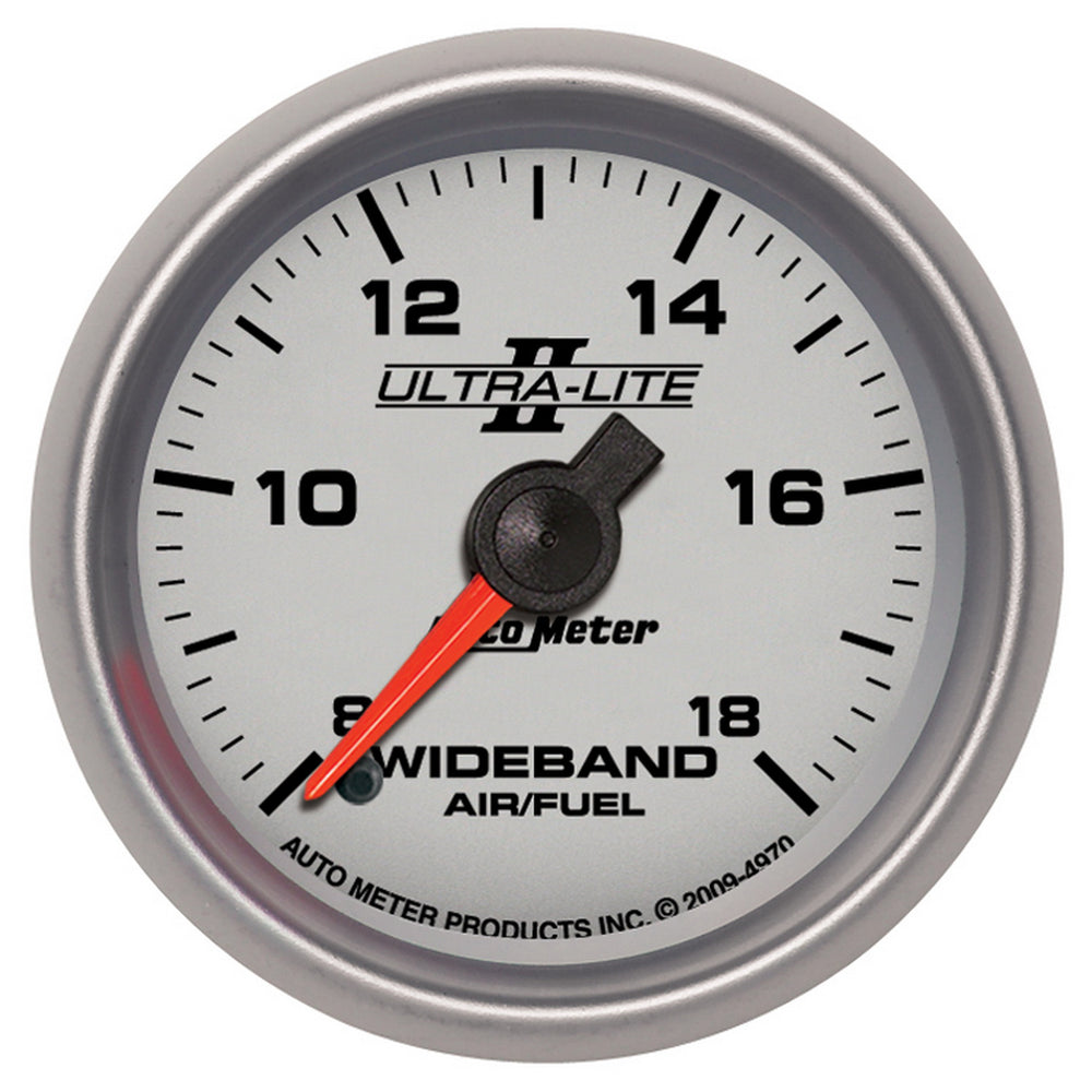 GAUGE, AIR/FUEL RATIO-WIDEBAND, ANALOG, 2 1/16in, 8:1-18:1, STEPPER MOTOR, UL II