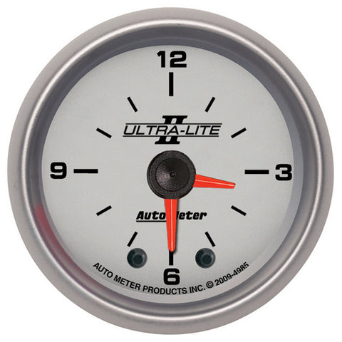 GAUGE, CLOCK, 2 1/16in, 12HR, ANALOG, ULTRA-LITE II