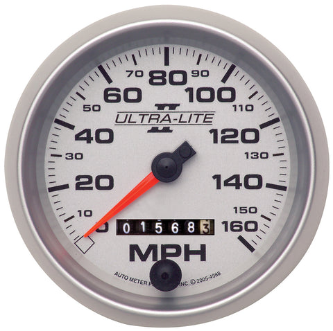 GAUGE, SPEEDOMETER, 3 3/8in, 160MPH, MECHANICAL, ULTRA-LITE II