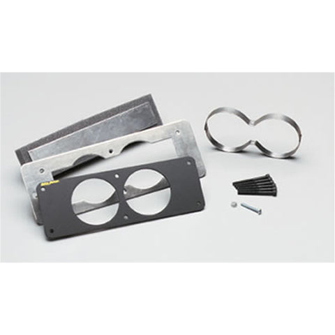 GAUGE MOUNT, GAUGE CAGE, DUAL, 2 5/8in, BLACK, MUSTANG 87-93 FOX