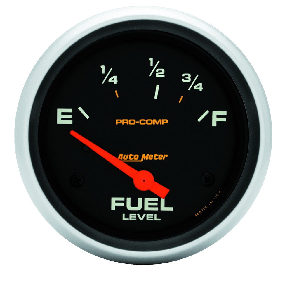 GAUGE, FUEL LEVEL, 2 5/8in, 73OE TO 10OF, ELEC, PRO-COMP