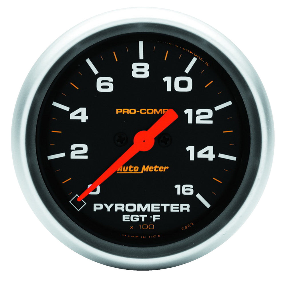 GAUGE, PYROMETER (EGT), 2 5/8in, 1600?F, DIGITAL STEPPER MOTOR, PRO-COMP