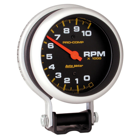 GAUGE, TACHOMETER, 3 3/4in, 10K RPM, PEDESTAL, PRO-COMP