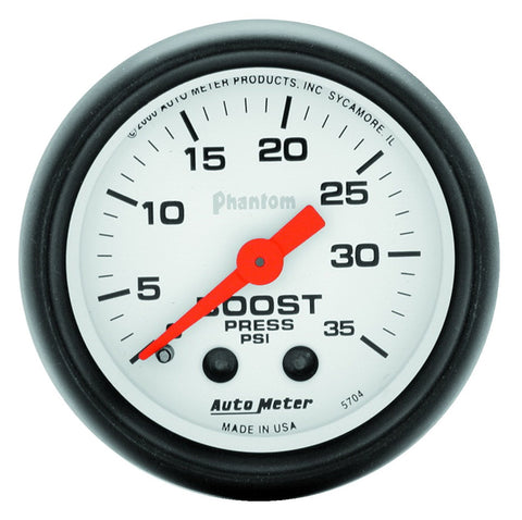 GAUGE, BOOST, 2 1/16in, 35PSI, MECHANICAL, PHANTOM
