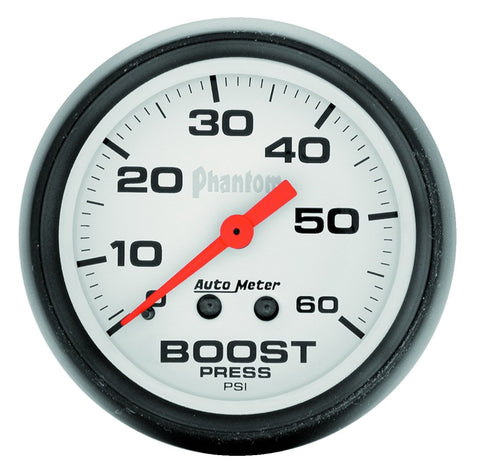 GAUGE, BOOST, 2 1/16in, 60PSI, MECHANICAL, PHANTOM