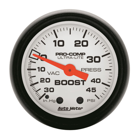 GAUGE, VAC/BOOST, 2 1/16in, 30INHG-45PSI, MECHANICAL, PHANTOM