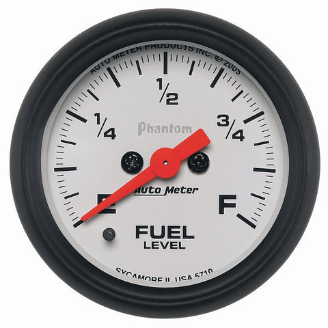 GAUGE, FUEL LEVEL, 2 1/16in, 0-280O PROGRAMMABLE, PHANTOM