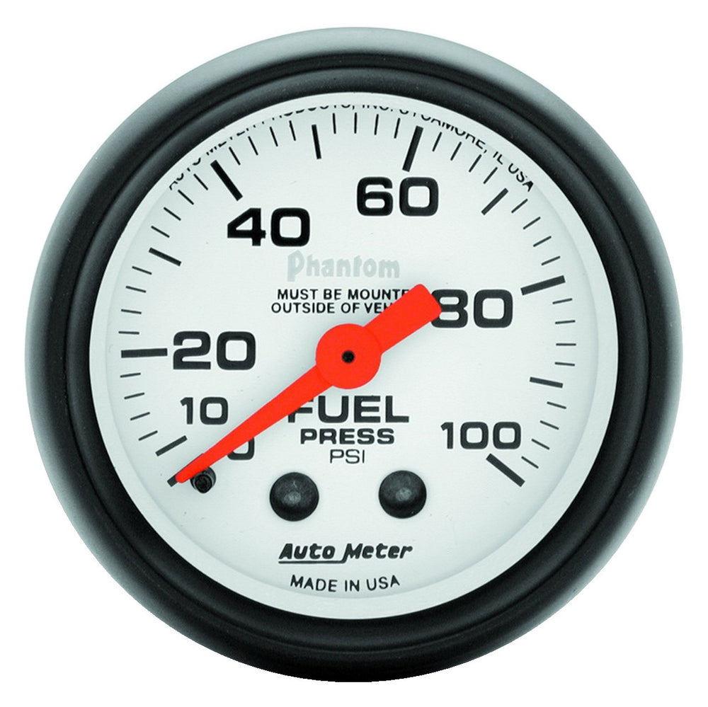 GAUGE, FUEL PRESSURE, 2 1/16in, 100PSI, MECHANICAL, PHANTOM