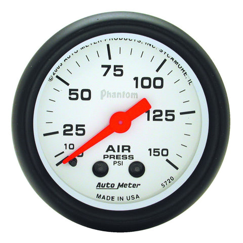 GAUGE, AIR PRESS, 2 1/16in, 150PSI, MECHANICAL, PHANTOM