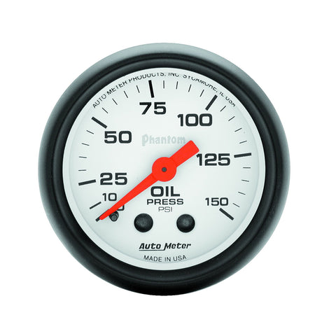 GAUGE, OIL PRESSURE, 2 1/16in, 150PSI, MECHANICAL, PHANTOM