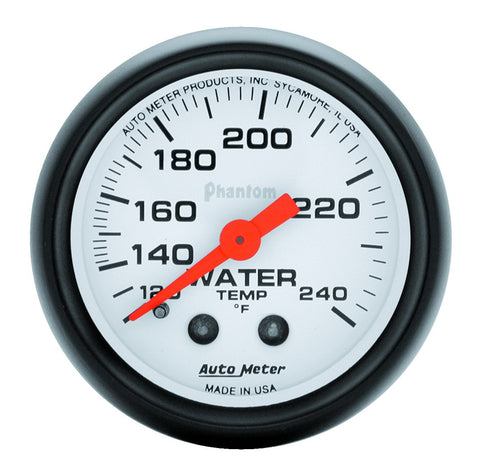 GAUGE, WATER TEMP, 2 1/16in, 120-240?F, MECHANICAL, PHANTOM
