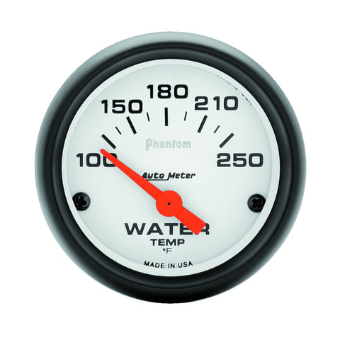 GAUGE, WATER TEMP, 2 1/16in, 100-250?F, ELECTRIC, PHANTOM