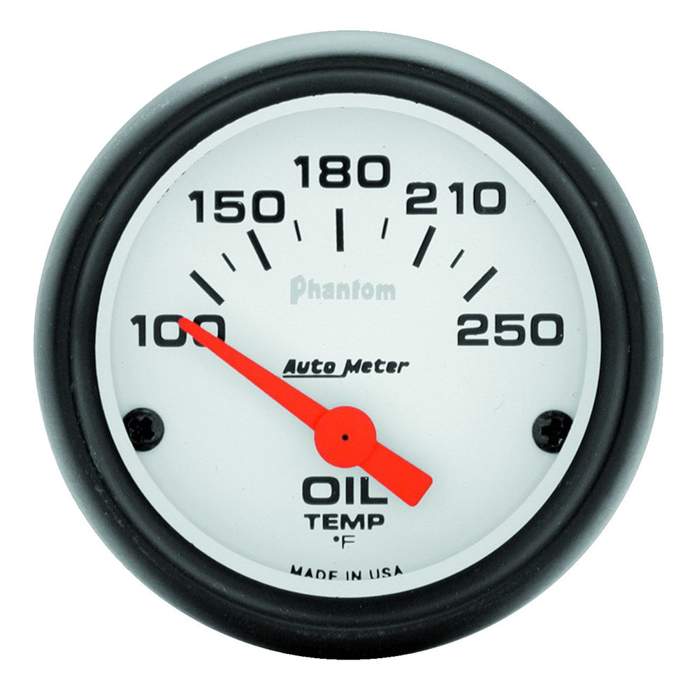 GAUGE, OIL TEMP, 2 1/16in, 100-250?F, ELECTRIC, PHANTOM