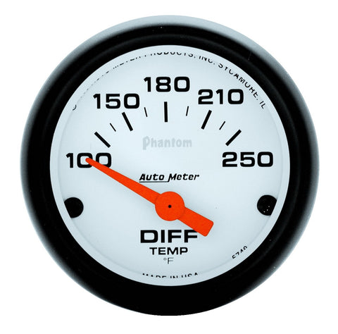 GAUGE, DIFFERENTIAL TEMP, 2 1/16in, 100-250?F, ELECTRIC, PHANTOM