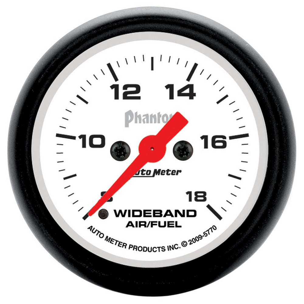 GAUGE, AIR/FUEL RATIO-WIDEBAND, ANALOG, 2 1/16in, 8:1-18:1, STEPPER MTR, PHANTOM