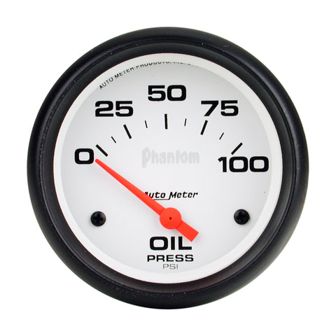 GAUGE, OIL PRESSURE, 2 5/8in, 100PSI, ELECTRIC, PHANTOM