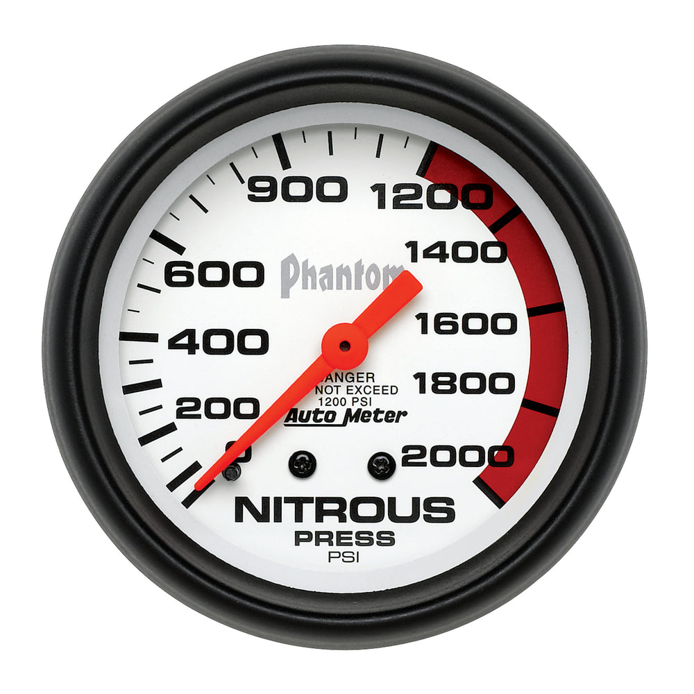 GAUGE, NITROUS PRESSURE, 2 5/8in, 2000PSI, MECHANICAL, PHANTOM