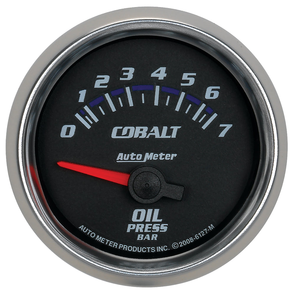 GAUGE, OIL PRESSURE, 2 1/16in, 7BAR, ELECTRIC, COBALT