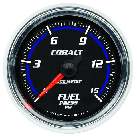 GAUGE, FUEL PRESSURE, 2 1/16in, 15PSI, DIGITAL STEPPER MOTOR, COBALT