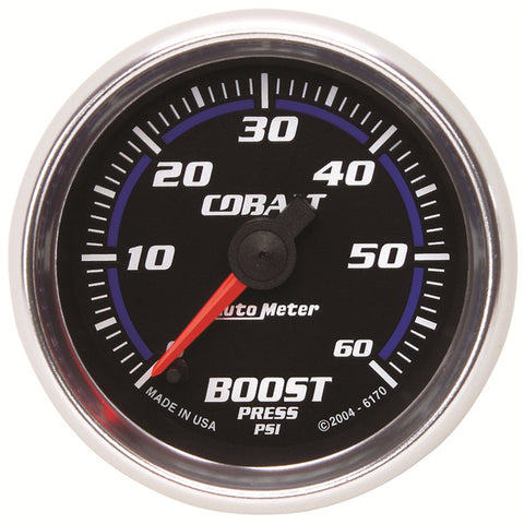GAUGE, BOOST, 2 1/16in, 60PSI, DIGITAL STEPPER MOTOR, COBALT
