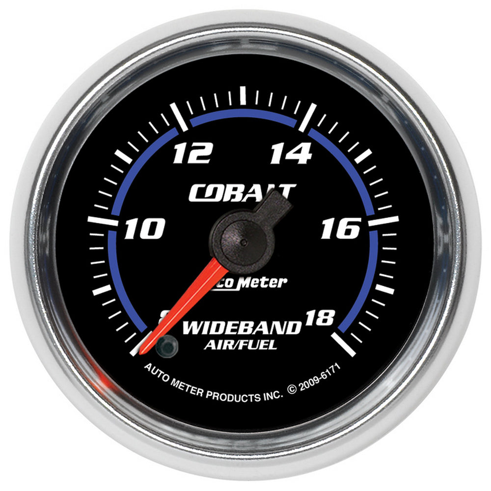 GAUGE, AIR/FUEL RATIO-WIDEBAND, ANALOG, 2 1/16in, 8:1-18:1, STEPPER MOTOR, COBALT