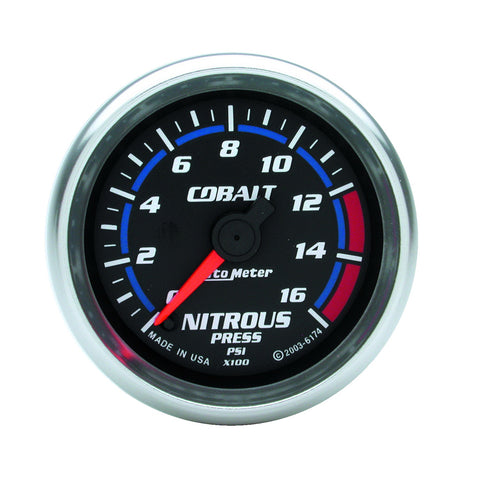 GAUGE, NITROUS PRESSURE, 2 1/16in, 1600PSI, DIGITAL STEPPER MOTOR, COBALT