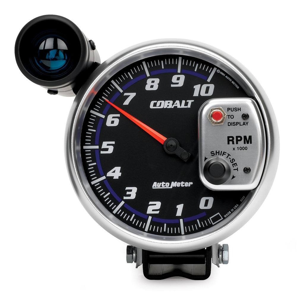 GAUGE, TACHOMETER, 5in, 10K RPM, PEDESTAL W/ EXT. SHIFT-LITE, COBALT