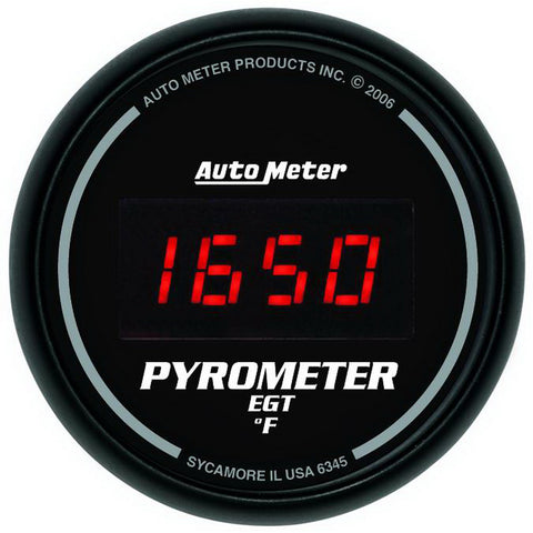 GAUGE, PYROMETER (EGT), 2 1/16in, 1600?F, DIGITAL, BLACK DIAL W/ RED LED