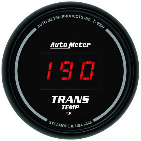 GAUGE, TRANS TEMP, 2 1/16in, 340?F, DIGITAL, BLACK DIAL W/ RED LED