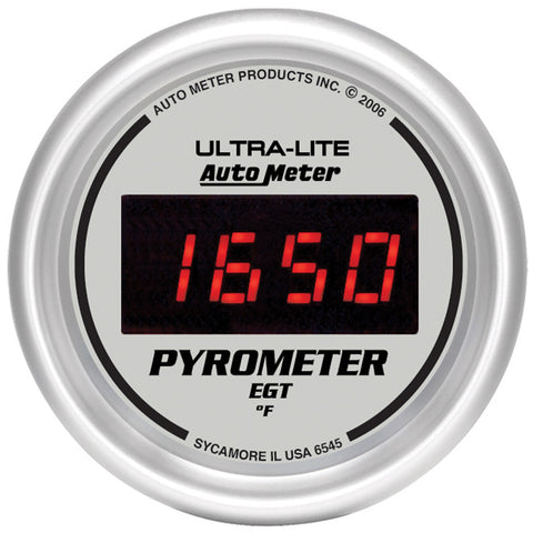 GAUGE, PYROMETER (EGT), 2 1/16in, 1600?F, DIGITAL, SILVER DIAL W/ RED LED
