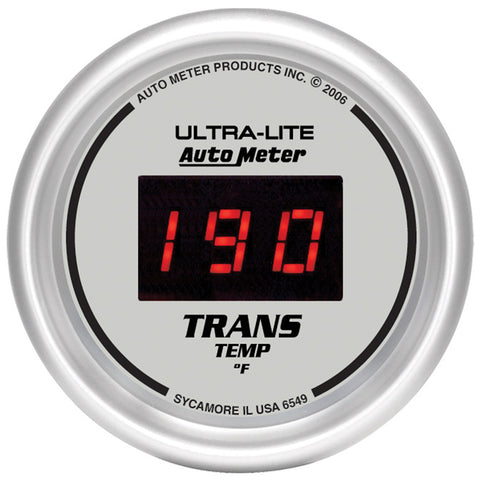 GAUGE, TRANS TEMP, 2 1/16in, 340?F, DIGITAL, SILVER DIAL W/ RED LED