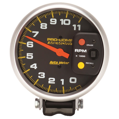 GAUGE, TACHOMETER, 5in, 11K RPM, PEDESTAL W/PEAK MEMORY, PRO-COMP