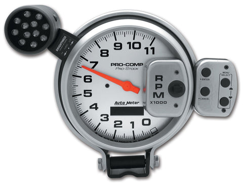 GAUGE, TACH, 5in, 11K RPM, PRO-STOCK PEDESTAL W/ SUPER LITE & PEAK MEM, UL