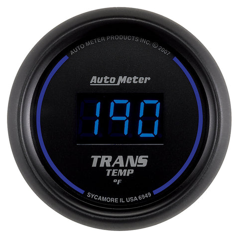 GAUGE, TRANS TEMP, 2 1/16in, 340?F, DIGITAL, BLACK DIAL W/ BLUE LED