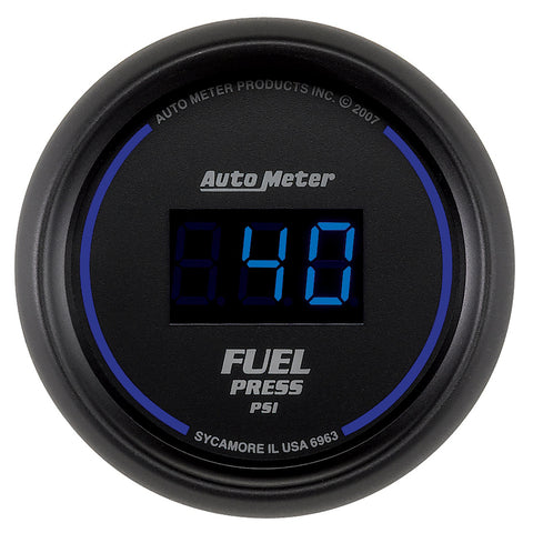 GAUGE, FUEL PRESSURE, 2 1/16in, 100PSI, DIGITAL, BLACK DIAL W/ BLUE LED