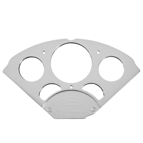 DASH PANEL, CHEVY CAR 55-56, 1 X 3-1/8in & 4 X 2-1/16in, SR BEZEL, BILLET