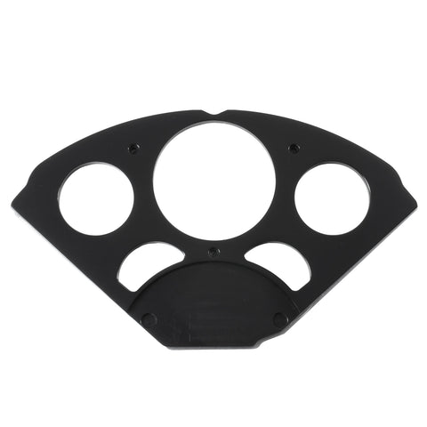 DASH INSERT, CHEVY 55-56, 1 X 3-1/8in & 4 X 2-1/16in, SR BEZEL, BLACK