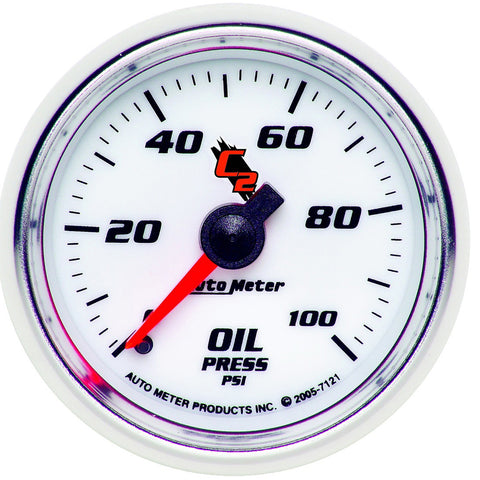 GAUGE, OIL PRESSURE, 2 1/16in, 100PSI, MECHANICAL, C2