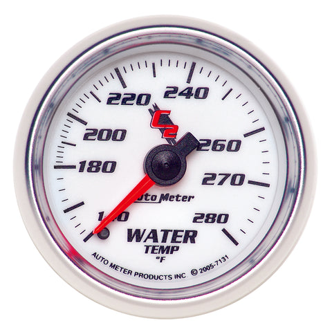 GAUGE, WATER TEMP, 2 1/16in, 140-280?F, MECHANICAL, C2