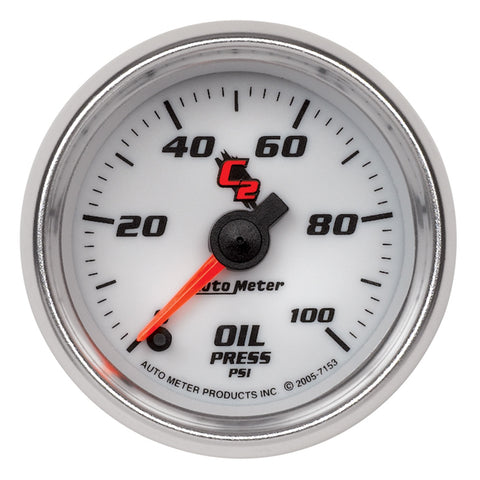 GAUGE, OIL PRESSURE, 2 1/16in, 100PSI, DIGITAL STEPPER MOTOR, C2