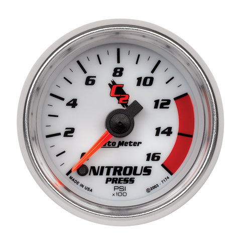 GAUGE, NITROUS PRESSURE, 2 1/16in, 1600PSI, DIGITAL STEPPER MOTOR, C2