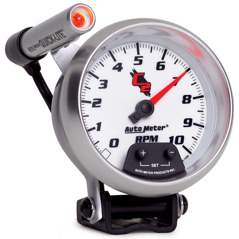 GAUGE, TACHOMETER, 3 3/4in, 10K RPM, PEDESTAL W/ EXT. QUICK-LITE, C2