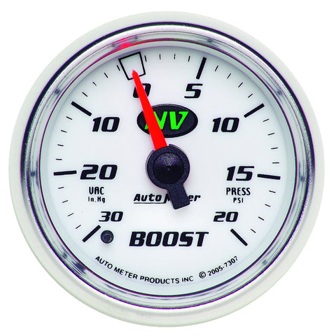 GAUGE, VAC/BOOST, 2 1/16in, 30INHG-20PSI, MECHANICAL, NV