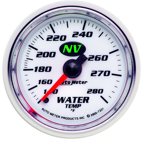 GAUGE, WATER TEMP, 2 1/16in, 140-280?F, MECHANICAL, NV