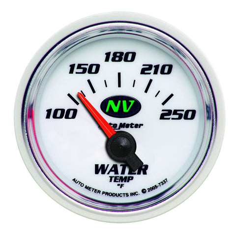 GAUGE, WATER TEMP, 2 1/16in, 100-250?F, ELECTRIC, NV
