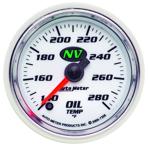 GAUGE, OIL TEMP, 2 1/16in, 140-280?F, DIGITAL STEPPER MOTOR, NV