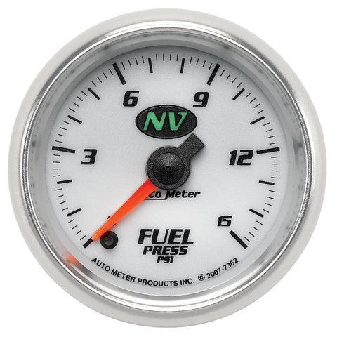 GAUGE, FUEL PRESSURE, 2 1/16in, 15PSI, DIGITAL STEPPER MOTOR, NV