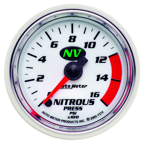 GAUGE, NITROUS PRESSURE, 2 1/16in, 1600PSI, DIGITAL STEPPER MOTOR, NV