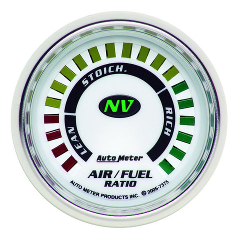 GAUGE, AIR/FUEL RATIO-NARROWBAND, 2 1/16in, LEAN-RICH, LED ARRAY, NV