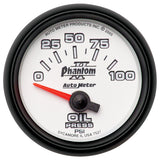 GAUGE, OIL PRESSURE, 2 1/16in, 100PSI, ELECTRIC, PHANTOM II